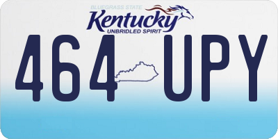 KY license plate 464UPY