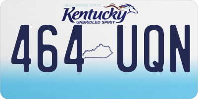 KY license plate 464UQN