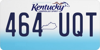 KY license plate 464UQT