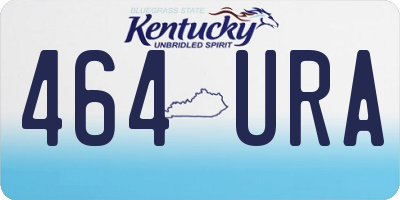 KY license plate 464URA