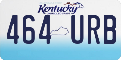 KY license plate 464URB