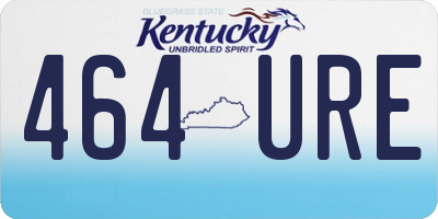 KY license plate 464URE