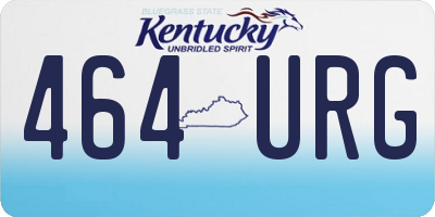 KY license plate 464URG