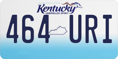 KY license plate 464URI