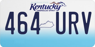 KY license plate 464URV