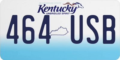 KY license plate 464USB