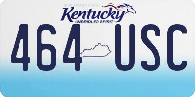 KY license plate 464USC
