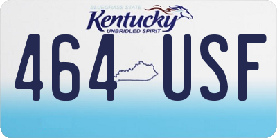 KY license plate 464USF