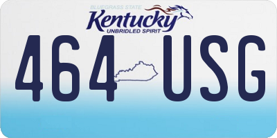 KY license plate 464USG