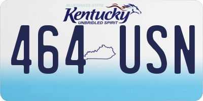 KY license plate 464USN