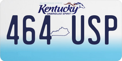 KY license plate 464USP