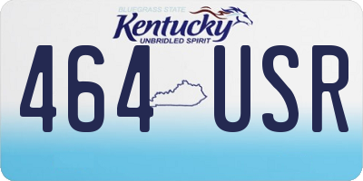 KY license plate 464USR