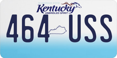 KY license plate 464USS