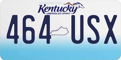 KY license plate 464USX