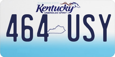 KY license plate 464USY