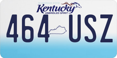 KY license plate 464USZ