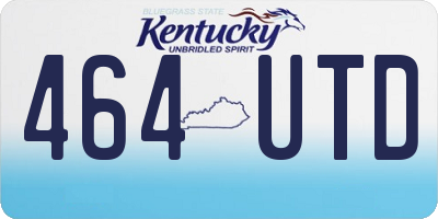 KY license plate 464UTD