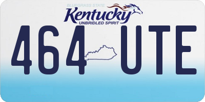 KY license plate 464UTE