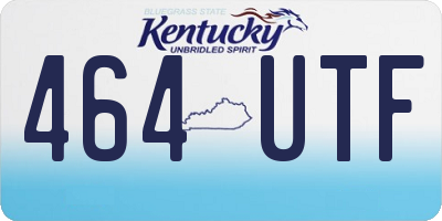 KY license plate 464UTF