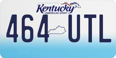 KY license plate 464UTL
