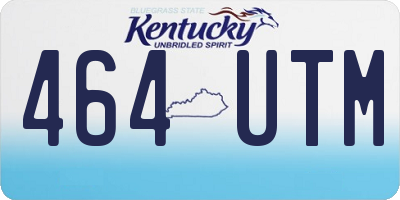KY license plate 464UTM