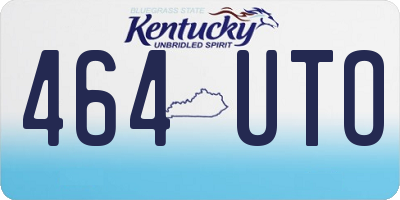 KY license plate 464UTO
