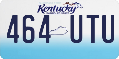 KY license plate 464UTU