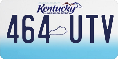 KY license plate 464UTV