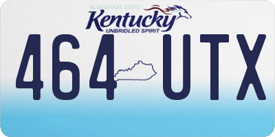 KY license plate 464UTX