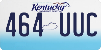 KY license plate 464UUC
