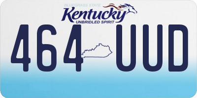 KY license plate 464UUD