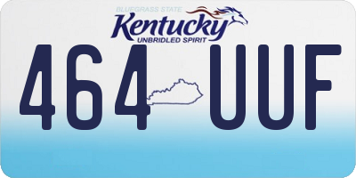 KY license plate 464UUF