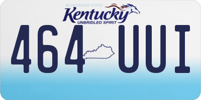 KY license plate 464UUI