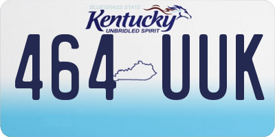 KY license plate 464UUK