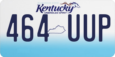 KY license plate 464UUP