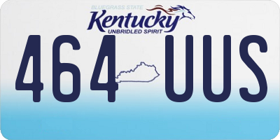 KY license plate 464UUS