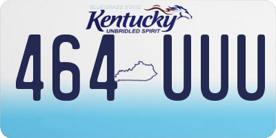 KY license plate 464UUU