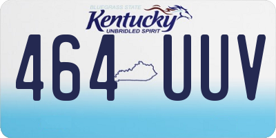 KY license plate 464UUV