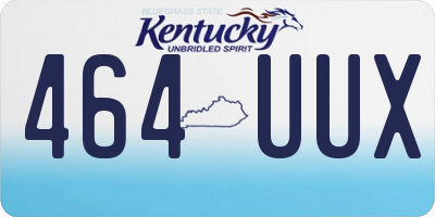 KY license plate 464UUX