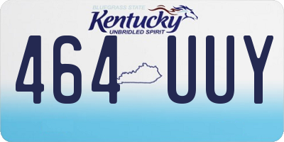 KY license plate 464UUY