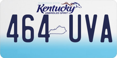 KY license plate 464UVA