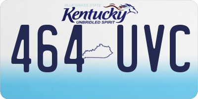 KY license plate 464UVC
