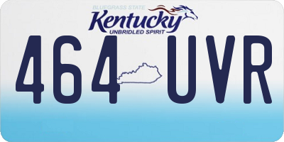 KY license plate 464UVR