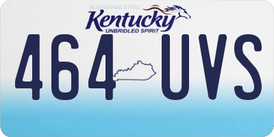 KY license plate 464UVS