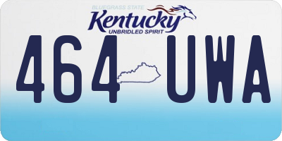 KY license plate 464UWA