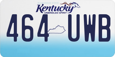 KY license plate 464UWB