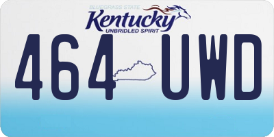 KY license plate 464UWD