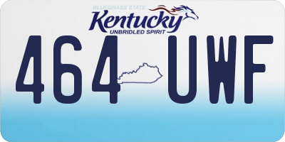 KY license plate 464UWF