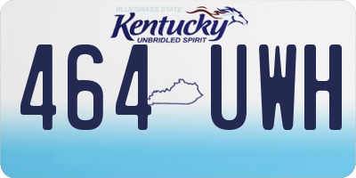 KY license plate 464UWH