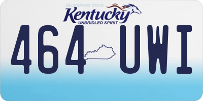 KY license plate 464UWI